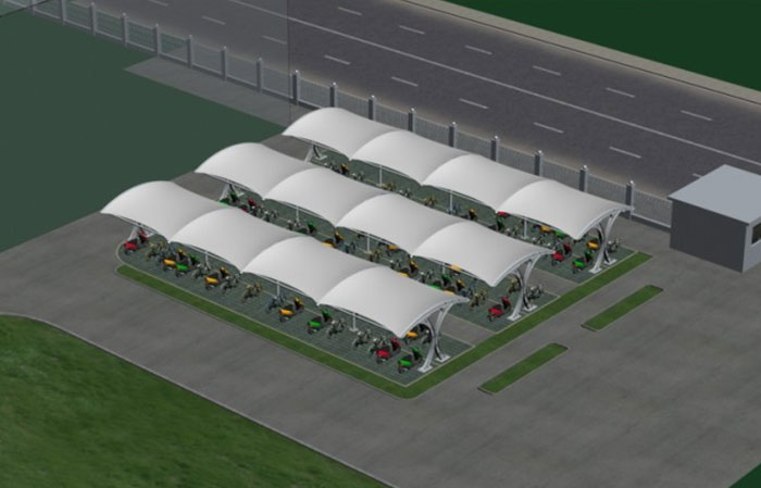 膜结构停车棚CP