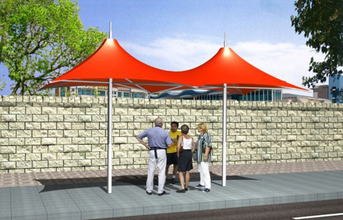 膜结构候车亭hct