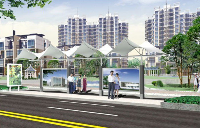 膜结构候车亭hct