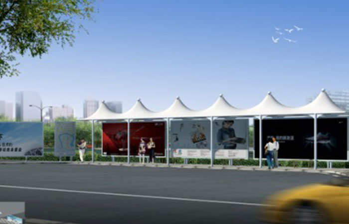 膜结构候车亭hct