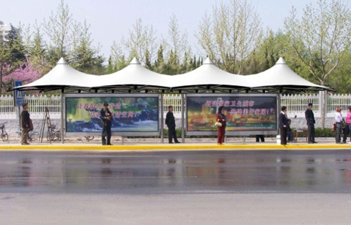 膜结构候车亭hct