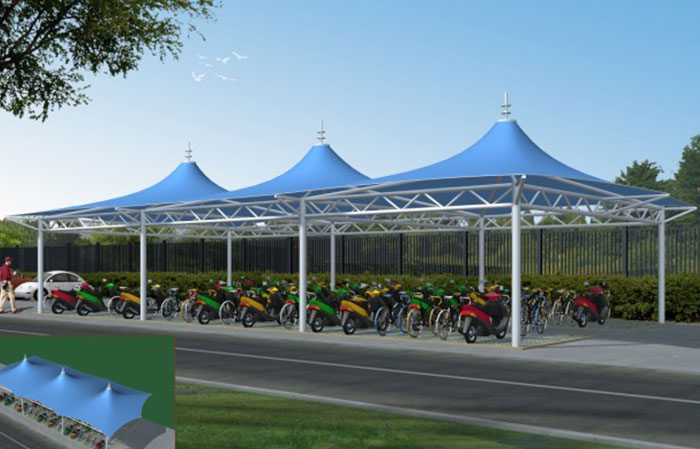 西安1418工厂自行车棚